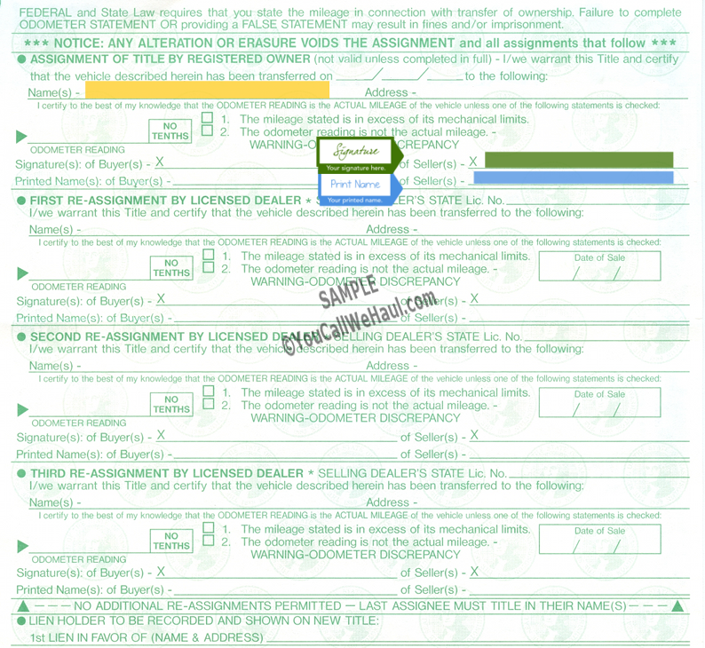 washington title and registration