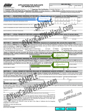 How to transfer California Title and instructions for filling out your ...