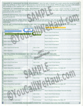 How to transfer Colorado Title and instructions for filling out your title