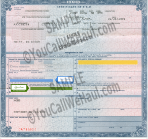 How to Transfer Idaho Title and instructions for filling out your title
