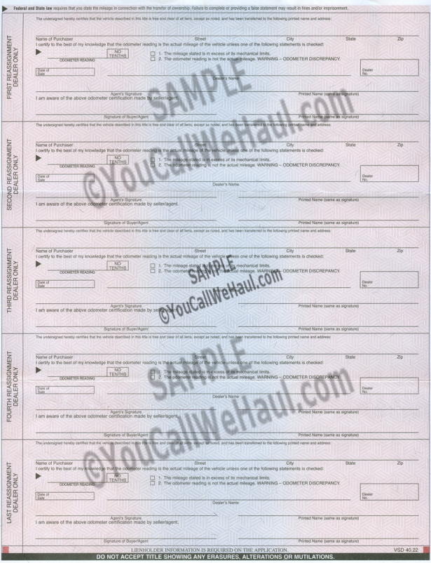 how to fill out assignment of title illinois