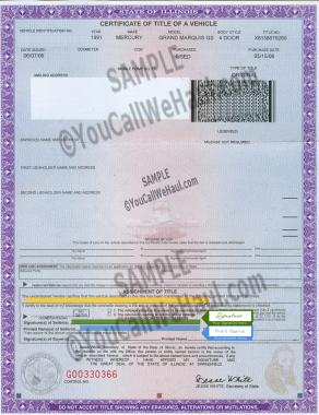 How to Transfer Illinois Title and instructions for filling out your title