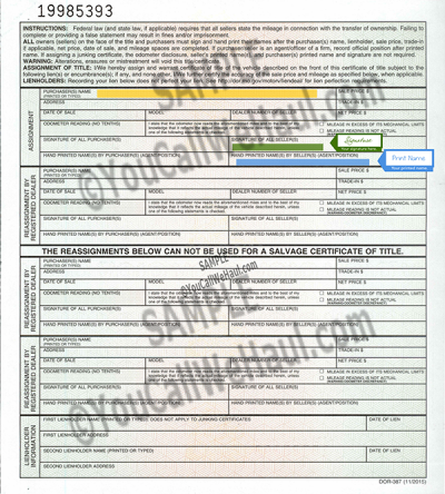 How to Transfer Missouri Title and instructions for filling out your title