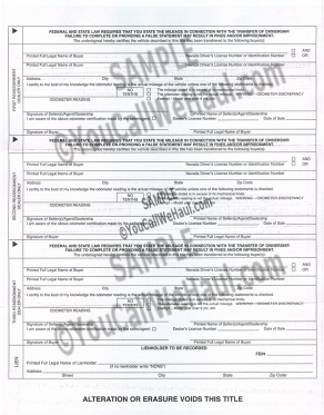 How to Transfer Nevada Title and instructions for filling out your title