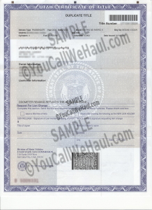 How to Transfer Utah Title and instructions for filling out your title