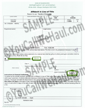 How To Transfer Washington Title And Instructions For Filling Out Your 