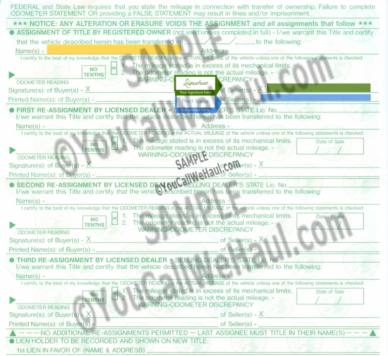 how to transfer car title after death in washington state