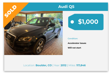 sell used car for cash boulder colorado